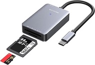 UHS-II SD Card Reader,Type-C Flash Memory Card Reader for USB C Device, SD/SDHC/SDXC/Micro SDXC/SD4.