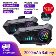 Y10 Earbuds Full Helmet Rider External Intercom Bluetooth Headset Motorcycle Waterproof Wireless Hea