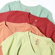 HANES x BEAMS BOY (HANES x BEAMS BOY) 獨家日本製造美國棉V領口袋T卹，4件套，HW-B302，XS碼，短袖上衣 [二手] [HANES × BEAMS BOY]