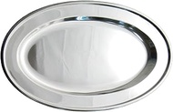 Nagao 92114 Tsubamesanjo Oval Plate, 14 Inches, 13.6 inches (34.5 cm), 18-0 Stainless Steel, Made in