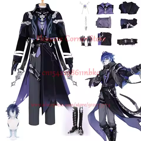 Game Genshin Impact Kyryll Chudomirovich Flins Cosplay Costume Full Set Uniform Outfis Flins Cosplay