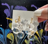 《賺你10蚊系列》 日本直送 日本製 全新 bubble mini pierce/earrings 手工耳環