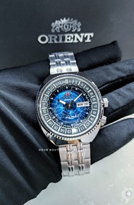 * OFFICIAL ORIENT WARRANTY * Orient Worldmap Blue Dial Men's Automatic Casual Watch RA-AA0E03L