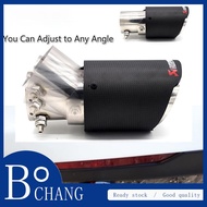 BC Carbon Adjustable Angle Akrapovic Tip Exhaust Pipe for Perodua Proton Toyota Honda Car Accessories