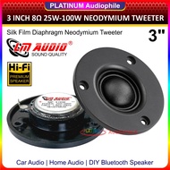 Tweeter 3 Inch 74mm 25W-100W 4 ohm & 8 ohm Neodymium Silk Film Dome Tweeter Speaker LM-300R
