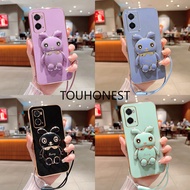 Casing Oppo F5 Plus Case Oppo F7 Case Oppo A17 Case Oppo A16K Case Oppo A16E Case Oppo A36 Case Oppo A76 Case Oppo A91 A96 Case Oppo A97 F9 Pro Case Oppo F5 Youth Case Oppo A7X Case New Cute Rabbit Bracket Mobile Phone Cover Case With Rope
