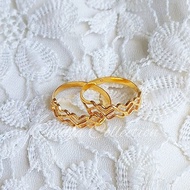 1 Gram Light Gold Love Love Ring