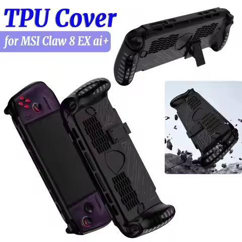 For MSI Claw 8 EX AI Plus TPU Protective Case Kickstand Anti-Slip Shockproof Gaming Handheld Cover