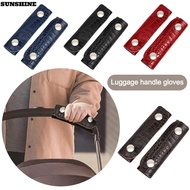 SUNSHINE Luggage Handle Cover, Detachable Soft Luggage Handle Wrap, Portable Anti-stroke PU Leaher S