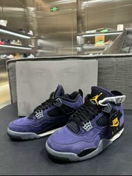 Air Jordan 4 aj4 紫金色 湖人 時尚避震防滑耐磨 中幫 復古籃球鞋 男女款