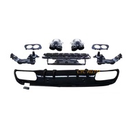 C43S AMG Rear Diffuser W205 Double  Exhaust Round Pipes For Mercedes Benz Class W205 C43S AMG sedan 