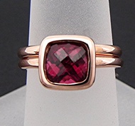 AAAA 紅榴石 7x7 公釐 1.85 克拉 坐墊切割 天然棋盤格刻面