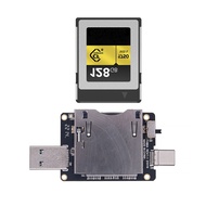 CFexpress Card Reader USB 3.0 Type A + USB3.1 Type C 10Gbps to CF Express Riser Adapter JMS583 Chip 
