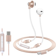 ibrain Type C Air Tube Headphones USB C EMF Free Earbuds Air Tube Earbuds dengan Mikrofon Anti EMF A
