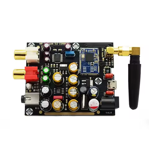 1 PCS Black Dlhifi APTX HD LDAC Bluetooth 5.0 Receiver Decoded Lossless Audio Board PCM5102A CSR8675