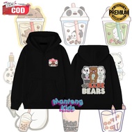 Boba WE BARE BEARS ZIPPER HOODIE Jacket/Kids ZIPPER Jacket