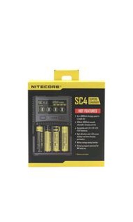 Nitecore SC4 充電器 LCD屏幕顯示充電狀態 快速充電 3A 6A 獨立 4位 Li-ion 鋰電池 Ni-MH 鎳氫電池