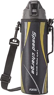 Wahei Freiz RH-1558 Water Bottle, Direct Drinking, Stainless Steel Bottle, 0.3 gal (1 L), Black, Vac