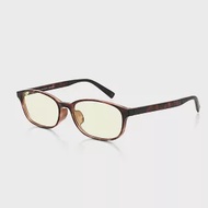 JINS 設計師款 無度數濾藍光眼鏡(AFPC17A002) 木紋棕