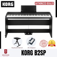 KORG DIGITAL PIANO B2SP with Keyboard Bench - Black / White (B2-SP/B2 SP)