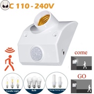BP AC110-240V LED Automatic Human Body Infrared IR Sensor Lamp Holder LED Bulb Light E27 Base PIR Mo