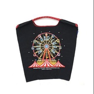 Ball and Chain (M size) 摩天輪款 (黑色) 現貨  - 日系刺繡尼龍環保袋