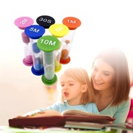 6pcs Plastic Sand Timer Sandglass 30Sec-10Mins For Classroom Game Tooth Brushing