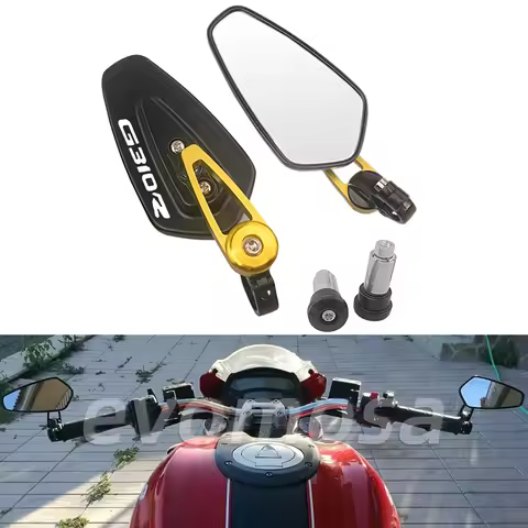 1 Pair Motorcycle Rearview Mirrors Universal Scooter Bar Handlebar Mirror For BMW G310R G310 GS G 31