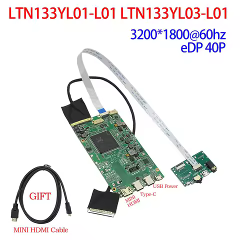 For Yoga 2 pro LTN133YL01 LTN133YL03 LTN133YL04 4K Controller Driver Board 13.3" 2TYPE-C Mini-HDMI E