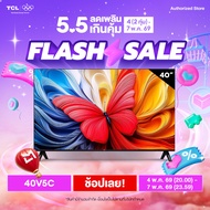 [NEW 2025]  TCL ทีวี 40 นิ้ว FHD QLED Google TV รุ่น 40V5C Slim Design Netflix&Youtube Voice Search 