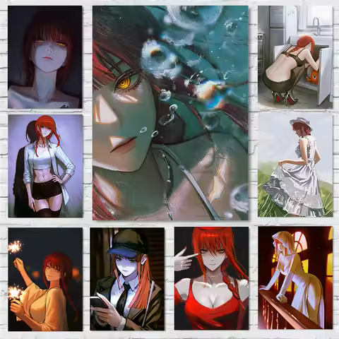 Chainsaw Man Makima Poster Popular Manga Chainsaw Man Character Makima Poster Prints Canvas Painting