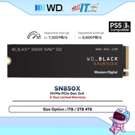 Western Digital WD Black SN850X 1TB / 2TB / 4TB NVMe PCIe Gen4 x4 M.2 2280 SSD (With Heatsink / With