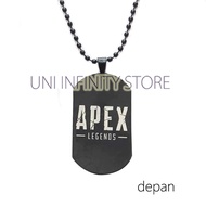 JWNE0472 Black Silver Military Army Plate Necklace Men's LegendsApex SilverWanita DogBlack Army TAG 