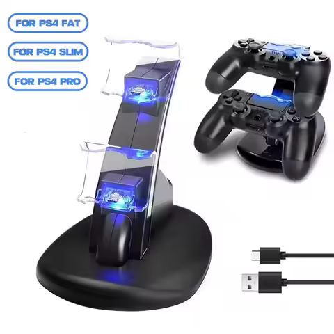 Controller Charger For PlayStation 4 LED Dual Fast Charging Dock Station for Playstation PS4 Slim/PS