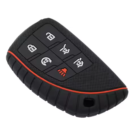 6 Button Key Cover Case Fob Shell For GMC Yukon Chevrolet Suburban Tahoe 2021 2022 2023 2024 2025 Ca