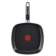 Tefal Essential Chef de France Nonstick Grill Pan (26cm) Dishwasher Oven Safe No PFOA Thermo-Spot Heat Indicator Red