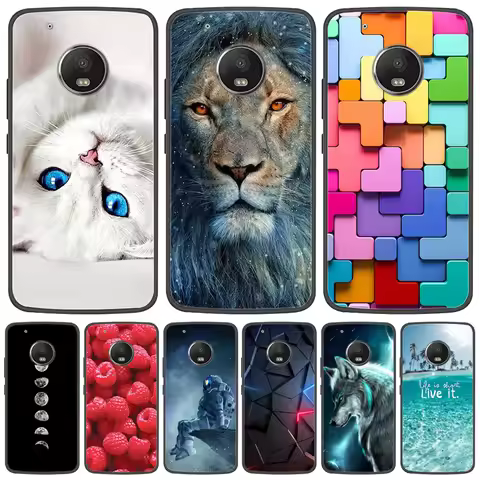 Case For Motorola Moto G5 Plus Cover XT1684 XT1685 XT1687 XT1686 Funda Cute Cat Phone Case For Moto 
