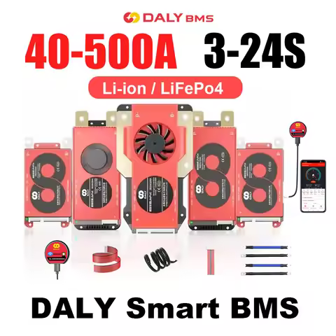 Daly Smart BMS 40-500A BT APP UART 3S 4S 6S 7S 8S 10S 12S 13S 14S 15S 16S 17S 20S 24S Li-ion LiFePo4