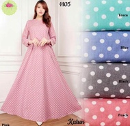 NF gamis katun bunga resleting busui