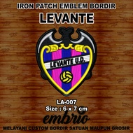 LA-007 Patch LEVANTE emblem bordir logo jersey levante - 6x7cm - Embrio Patch Embroidery Emblem bord