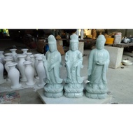 Real stone Western Ta Ba Tam Thanh stone statue set, 40 cm high, weighs over 22 kg