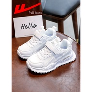 kasut perempuan kasut sukan Pull Back Children Spring Autumn Campus Lightweight Casual White Shoes