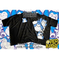 Oversize 210gsm Snorlax Pokemon Fanart T-Shirt
