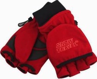 雪之旅SNOW TRAVEL 防風透氣雙層半指兩用手套 戶外休閒登山防風保暖