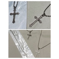Cross motif necklace/pepper seed necklace/Cross necklace/price/dozen motif necklace