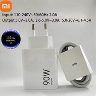 Original Xiaomi 90W EU Charger Adapter Turbo Charger 6A USB Type-C Cable For Xiaomi 15 14T Pro 13 Li