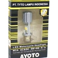 Bohlam Depan Lampu Dop Depan H6 LED AYOTO M2A AC &amp; DC Kemasan Kuning