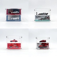 FZBob 1/64 Model Car Display Case (without cars in pictures) For INNO Tarmac Works Acrylic Transpare