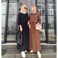 Gamis Terbaru2022 Baju Lebaran Wanita Remaja Midi Dress Dres Muslim