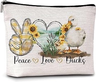 YQV Just A Girl Who Loves Ducks Makeup Bag, Duck Gifts for Duck Lovers Friends Teen Girls Women, Funny Duck Themed Gifts - B12, colorful